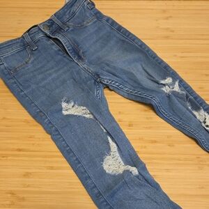 Hollister Women's Blue Ripped Skinny Jeans